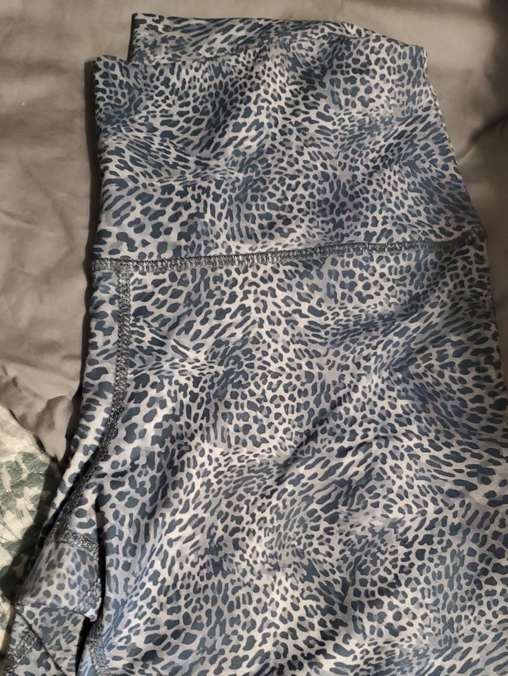 Blue Leopard Print Leggings